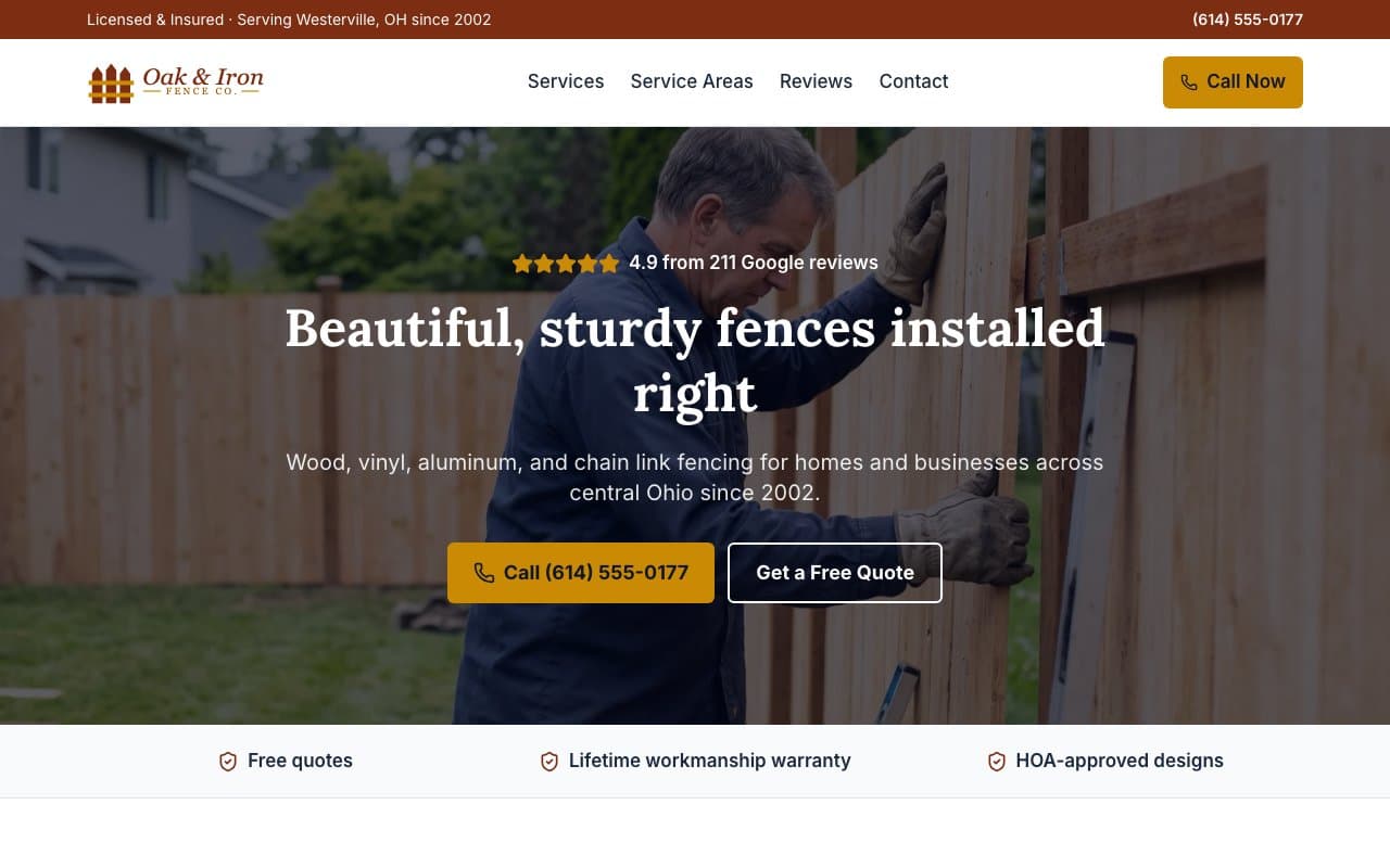 Oak & Iron Fence Co.: after renovation