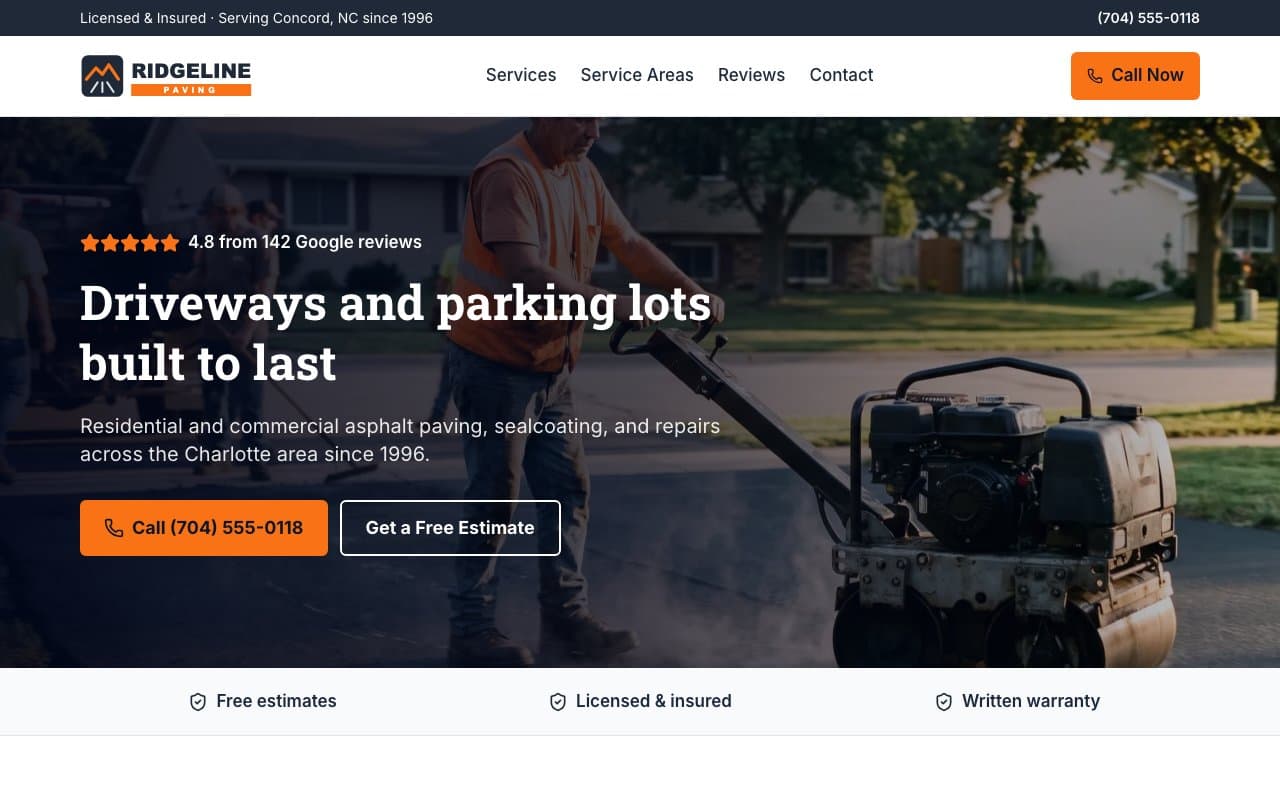 Ridgeline Paving: after renovation